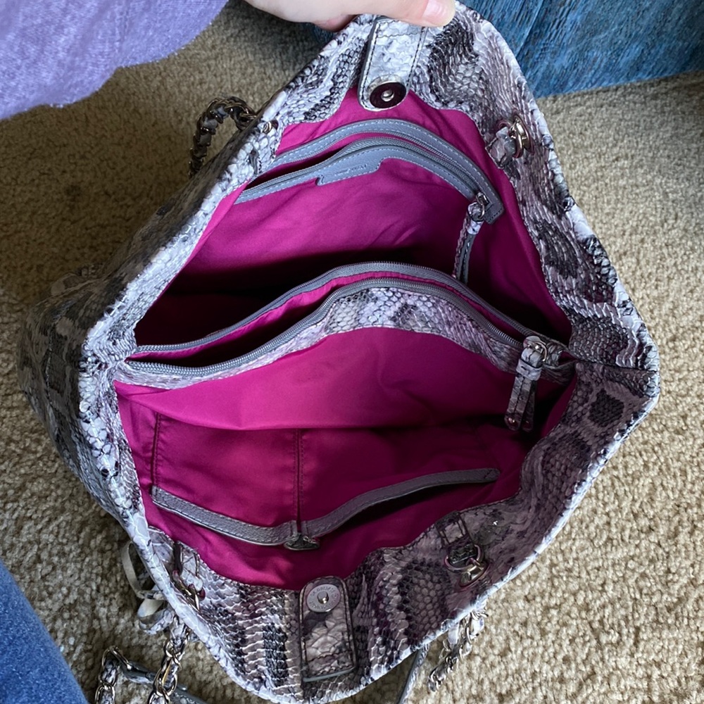 Nine West Snake Print Satchel - image 3